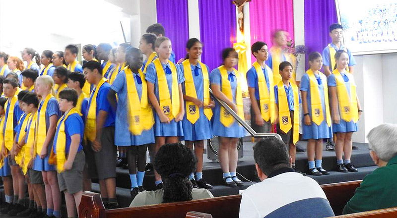 Mass at St Andrews Catholic Primary Marayong
