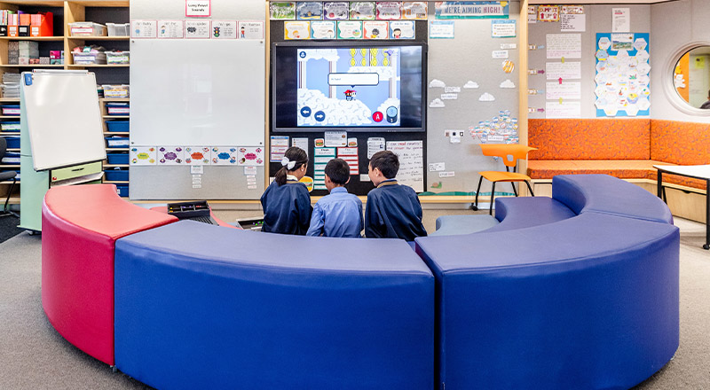 Students learning in the classroom at St Andrews Primary School Marayong